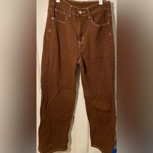 Brown Straight Leg Jeans